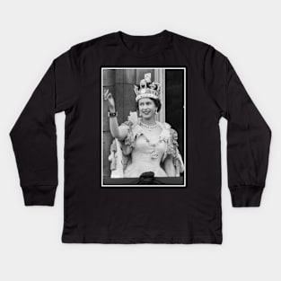 Queen Elizabeth Smile Kids Long Sleeve T-Shirt